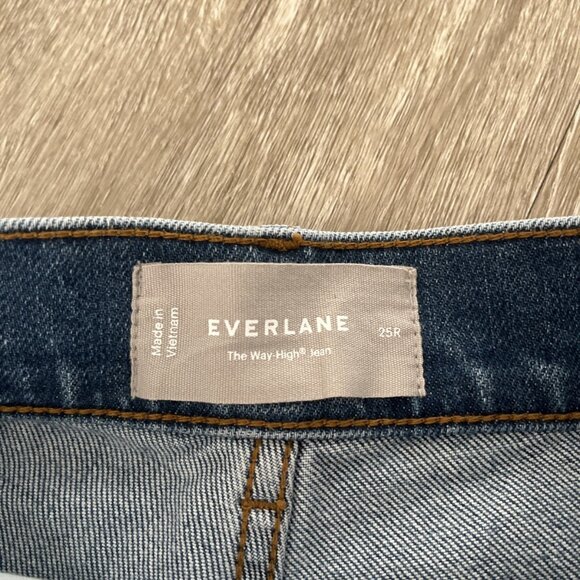 Everlane NWT Women’s The Way High Jeans Size 25 Blue RTR - Picture 2 of 5